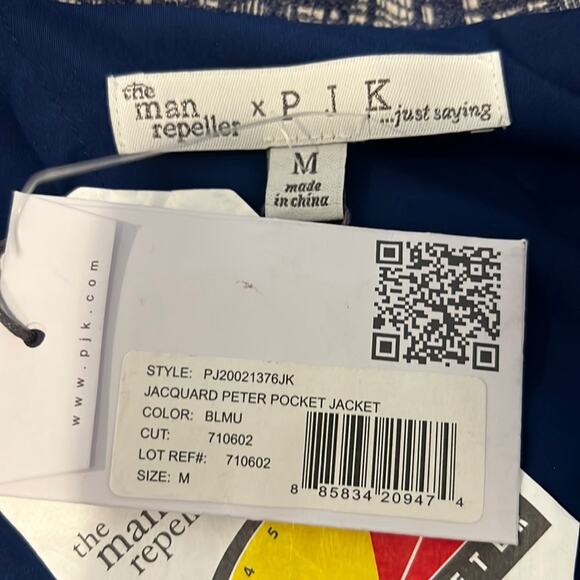 NWT The Man Repeller x PJK Blazer Jacquard Jacket M - Picture 9 of 10